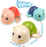 Wind-Up Turtle Bath Toy for Babies & Toddlers | Floating Swimming Water Toy for Kids 1 to 5 years old | Random Color, Pack of 1 | Baby Bathtub Toy, Infant Pool Toy, Wind Up Water Toy