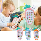 Radish Style Educational Pretend Play Cell Phone Toy | Musical Mobile with Rabbit Shape, Music, Ringtones & Lights Birthday Gifts for kids, Infant & Toddlers (Multicolor)