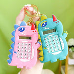 Cute Cartoon Animals keychains with calculator an dbead game in the back- Pack of 2 Multi Color and Multi Animals.