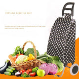 Shopping Trolley Bag with Wheels | Grocery, Fruits, Vegetables Basket | Laundry Cart | - Multi Color, Random Color.