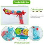 Light Up Gear Toy Gun for Kids, Toy Guns For Boys With Moving Gears, LED Effects, and Music, Interactive LED Toy Guns for Kids, Great Gift Idea Light Up Toys For Kids , Random Color