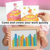 Rainbow Scratch Art for Kids, Squeegee Painting Kits, Rainbow Scratch Paper Art Set Notebooks, Magic Dot Scratch Painting Party DIY Gifts for Girls and Boys Ages 6 7 8 9 10 11 +