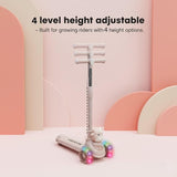 Musical Foldable Kick Scooter for Kids with LED Light Wheels | Skating Cycle Style Scooter with Adjustable Handle & Foldable Design Lightweight Ride-On Toy for Boys & Girls Outdoor Toy (Random Color)