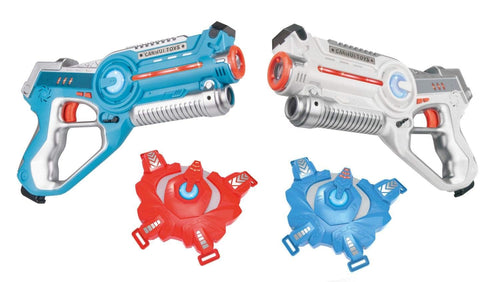 Infrared Laser Tag Gun for Two with Two Guns and Two Chest Vest Group Fun Activity Toy. Random Color