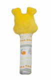 Combo Pack of Giraffe Face Rattle Soft Toy with Squeeze Handle for Squeaky Sound and Rattle Sound and a Round Rattle (Random Multi Color)