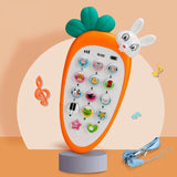 Radish Style Educational Pretend Play Cell Phone Toy | Musical Mobile with Rabbit Shape, Music, Ringtones & Lights Birthday Gifts for kids, Infant & Toddlers (Multicolor)