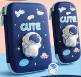 Space Pencil Case for Kids - 3D Eva with Cute Squishy Astronaut Pencil Case for Kids, Pencil Box for Kids, Zipper Pencil case for Boys, Return Gifts for (Kids Pack of 1)