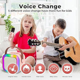 Portable Karaoke Machine for Kids Adults, Portable Bluetooth Mini Karaoke Microphone Singing Speaker with 1 Wireless Mic and Light,Gifts , Random Colors