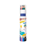 12 Vibrant Shades Soft Color Pencils Round Box | Smooth Color Application | Non-Toxic, Smooth & Break-Resistant Colouring Pencils | For School Projects, Art & Craft, Sketching and Drawing