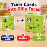 Cube Face Game - Fun and Educational Puzzle Game for Kids - Includes 4 Colorful Cubes and Matching Cards - Develops Memory and Recognition Skills - Suitable for Ages 4 and Up