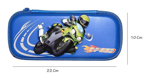 3D EVA Embossed Pencil Case for Kids - Sports Series Pencil Pouch, New Kids Designer Pencil Pouch - Pencil Pouch for Kids- Pack of 1 (Super Bike)