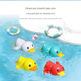 Wind-Up Cute Duck Bath Toy for Babies & Toddlers | Floating Swimming Water Toy for Kids 1 to 5 years old | Random Color, Pack of 4 | Baby Bathtub Toy, Infant Pool Toy, Wind Up Water Toy