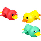 Wind-Up Cute Duck Bath Toy for Babies & Toddlers | Floating Swimming Water Toy for Kids 1 to 5 years old | Random Color, Pack of 3 | Baby Bathtub Toy, Infant Pool Toy, Wind Up Water Toy