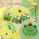 Kids PG Fabric Umbrella for Rain | Cute Cartoon Print | One Click Open | Telescopic Safety Cover | No Pinching Design | Lightweight Non-Foldable School Umbrella for Boys & Girls