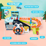 Car Race Tracks for Boys Car Adventure Toys for 3+ Year Old Boys Girls, City Rescue Preschool Educational Toy Vehicle Puzzle Car Track Playsets for Toddlers (Urban Rail Transit)