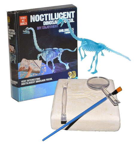 Glow In Dark Noctilucent Dinosaur Fossil excavation Archaeological Science STEM Toys Kit (Brachiosaurus)