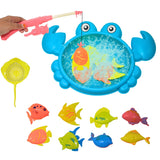 Magnetic Fishing Game for Kids | Crab Pond with 8 Fish, Rod & Net | Fun Fish Catching Toy for Kids Age 3-8 Years | Educational Fish Toys for Toddlers Boys Girls | Multi Color