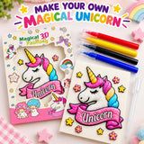 Kids Puffy Art Kit 4-10 Years, 1 Sheet 4 Pens & Dropper