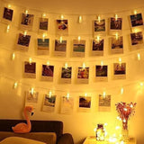 LED Photo Clip Lights – 20 Transparent Clips for Photo Display, Warm White LEDs, Battery Powered (2 AA Required, Not Included) | Clip Lights to hand photos for Room, Birthday