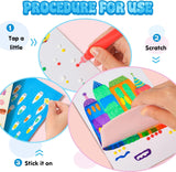 Rainbow Scratch Art for Kids, Squeegee Painting Kits, Rainbow Scratch Paper Art Set Notebooks, Magic Dot Scratch Painting Party DIY Gifts for Girls and Boys Ages 6 7 8 9 10 11 +