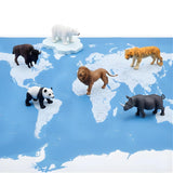 12 PCS Medium Size Wild Animals Toys for Kids | Realistic Jungle & Safari Animal Figures | Wildlife Toy Set for Pretend Play, Learning & Education | Durable Zoo Animals for Kids