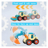 2-in-1 Take It Apart DIY Construction Truck Set for Kids  | Assemble Toys with Screwdriver | STEM Building Construction Vehicle Toy for Boys 2–5 Years (Pack of 2 Vehicles, Random Colors)