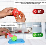 Colourful Realistic Pretend Play Kitchen Toys Sliceable Fruits Play Set Toys - with Knife, Chopping Board and Pan -10 Pcs Multi color