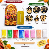 Diwali Rangoli DIY Art & Craft Kit for Kids, Boys & Girls | 6 MDF Cutouts, 8 Colourful Snow Mud Pouches & Ganesh Lakshmi Standee | Diwali Decoration, Festive Activity & Gift Set for Home