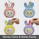 Cartoon Meytal Piggy Bank with Lock & Key | Kids Money Bank Metal Coin Box | Cute Piggy Bank for Kids | Kitty Bank, Gullak, Baby Money Bank - Random Color