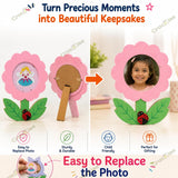 Wooden Flower Photo Frames for Kids, Colourful Mixed Designs, Cute Cartoon Picture Frames, Birthday Return Gifts and Party Favours for Boys and Girls Age 4-6 & 6-10 Years