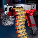 Glock Toy Gun for Kids | Manual | Long-Range with Magazine | Continuous Shoot  | Soft Foam Bullet Gun With 20 Bullets and 18 Chain Magazin- Random Colors