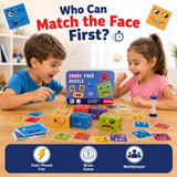 Cube Face Game - Fun and Educational Puzzle Game for Kids - Includes 4 Colorful Cubes and Matching Cards - Develops Memory and Recognition Skills - Suitable for Ages 4 and Up