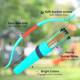 Super Archery Bow and Arrow Set for Kids with quiver | Indoor Outdoor Archery Game with 4 Suction Tip Arrows | Boys Toys Age 4-14 Years | Action Adventure Shooting Game Toy