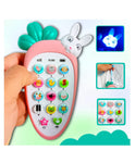 Radish Style Educational Pretend Play Cell Phone Toy | Musical Mobile with Rabbit Shape, Music, Ringtones & Lights Birthday Gifts for kids, Infant & Toddlers (Multicolor)