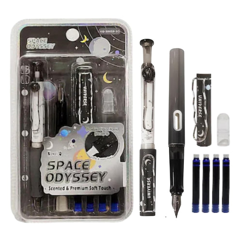 Fountain Pen for Students, Space Theme Scented Fountain Pen Set for School & Office, Kawaii Stationary Gift for Kids, Pen for Office, School Stationery Items for Kids – Black Ink