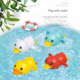 Wind-Up Cute Duck Bath Toy for Babies & Toddlers | Floating Swimming Water Toy for Kids 1 to 5 years old | Random Color, Pack of 3 | Baby Bathtub Toy, Infant Pool Toy, Wind Up Water Toy