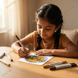 Warli Art DIY Kit with 12 Acrylic Markers | Wooden MDF Painting Kit with Coasters, Fridge Magnet, Bookmark & Art Board | Screen-Free Creative Gift for Kids, Return Gift & Hobby Kit