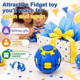 3D Printed Press to Spin Fidget Stress Ball | 360° Smooth Rotation Sensory Fidget Spinner | Birthday Return Gifts for Kids | Party Favours | Desk Fidget Toy for Teens & Adults Set