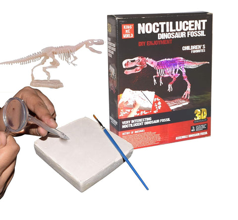 Glow in Dark Noctilucent Dinosaur Fossil Excavation Archaeological Science STEM Toys Kit (Tyrannosaurus Rex/T Rex)