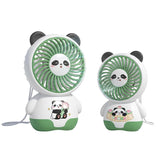 Handheld Panda Mini Portable Fan, Powerful Hand Fan Cute Design 3 Speed Personal Small Desk Fan, Lightweight Rechargeable USB Handheld Fan for Girls, Women, Men, Kids, Indoor, Outdoor