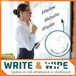 45x200 CM Re Usable Whiteboard Sticker for Kids | Self Adhesive White board for Home, School, Office | Includes 1 Marker | Easy Install, Perfect for Creative Learning - Pack of 1