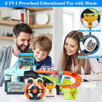Car Race Tracks for Boys Car Adventure Toys for 3+ Year Old Boys Girls, City Rescue Preschool Educational Toy Vehicle Puzzle Car Track Playsets for Toddlers (Urban Rail Transit)