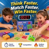 Cube Face Game - Fun and Educational Puzzle Game for Kids - Includes 4 Colorful Cubes and Matching Cards - Develops Memory and Recognition Skills - Suitable for Ages 4 and Up