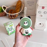 Handheld Panda Mini Portable Fan, Powerful Hand Fan Cute Design 3 Speed Personal Small Desk Fan, Lightweight Rechargeable USB Handheld Fan for Girls, Women, Men, Kids, Indoor, Outdoor