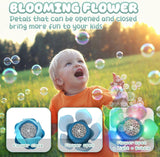 Electric Bubble Stick for Kids - Automatic Bubble Machine, 10,000 Bubbles, Light-Up Flower Bubble Wand for Summer Outdoor Parties, Weddings (Multicolor)