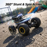 1:16 Remote Control Car - 2WD Light and Smoke Mist Car | Monster Truck with Rechargeable Battery | 4 Wheels Climb Off Road High Speed | Car Toys for Kids - Rock Crawler - Random Colors