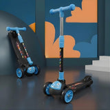 Foldable Kick Scooter for Kids | Skating Cycle Style Scooter with Adjustable Handle & Foldable Design Lightweight Ride-On Toy for Boys & Girls Outdoor Toy