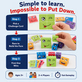 Cube Face Game - Fun and Educational Puzzle Game for Kids - Includes 4 Colorful Cubes and Matching Cards - Develops Memory and Recognition Skills - Suitable for Ages 4 and Up