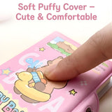 Pack of 2 Kawaii Mini Diary Notebook Journal with Lock & Key | Puffy Cover Pocket Diary | Compact Purse Diary for Kids, Teens & Gifts | Cute Personal Writing Notebook Random Color