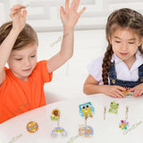 DIY Diamond Painting Sticker Kit for Kids, 15 Cute Animal & Nature Gem Art Stickers, 5D Diamond Art & Craft Kit with Colourful Rhinestones & Tools, Birthday Gift for Boys & Girls 6-12 Years
